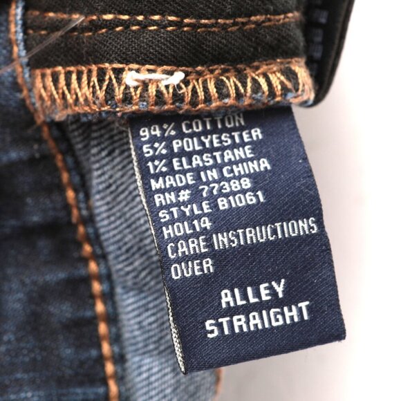 Madewell ALLEY Straight Jeans Mid Rise Slim Dark Wash Stretch Classic - Picture 7 of 11